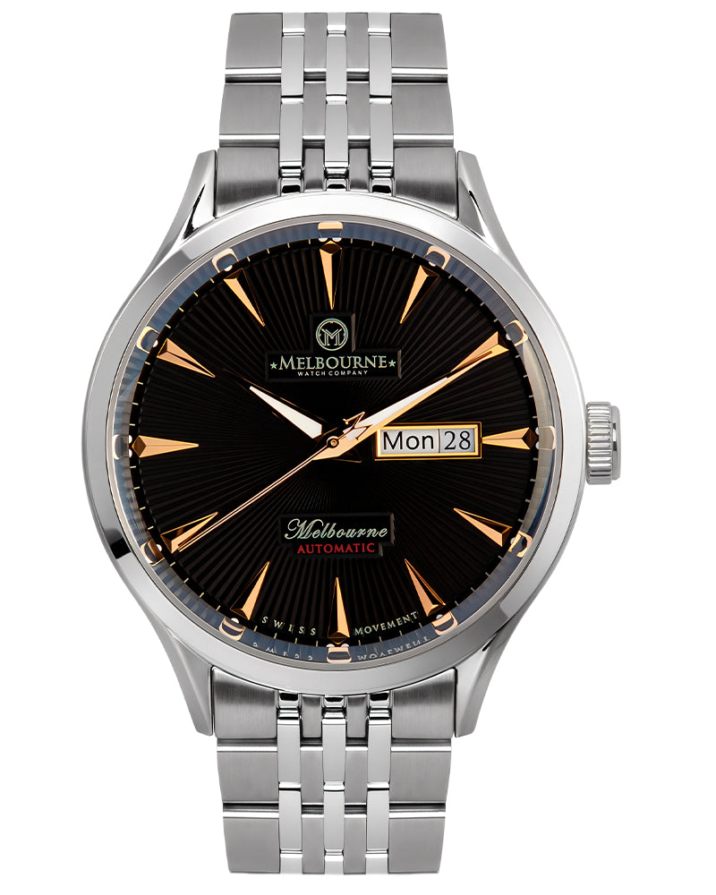 Melbourne Watch Company Melbourne Auto Day Date Black