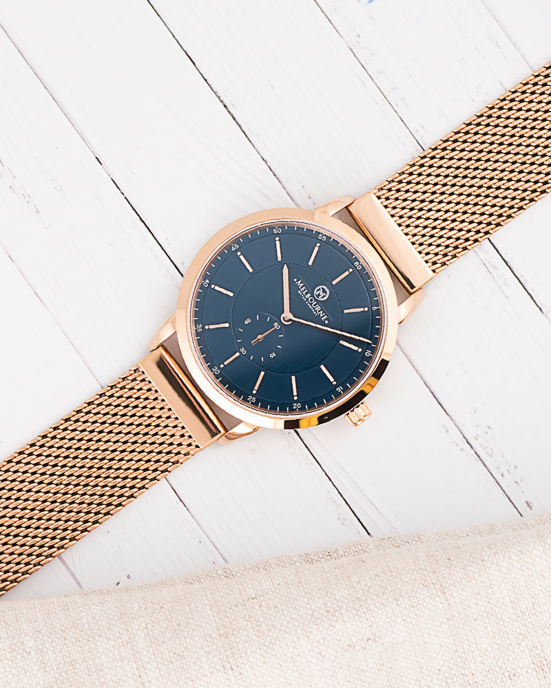 20mm Stainless Steel (PVD Rose Gold) Mesh Bracelet