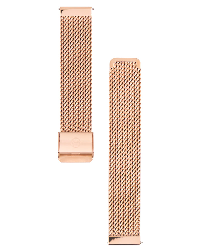 20mm Stainless Steel (PVD Rose Gold) Mesh Bracelet