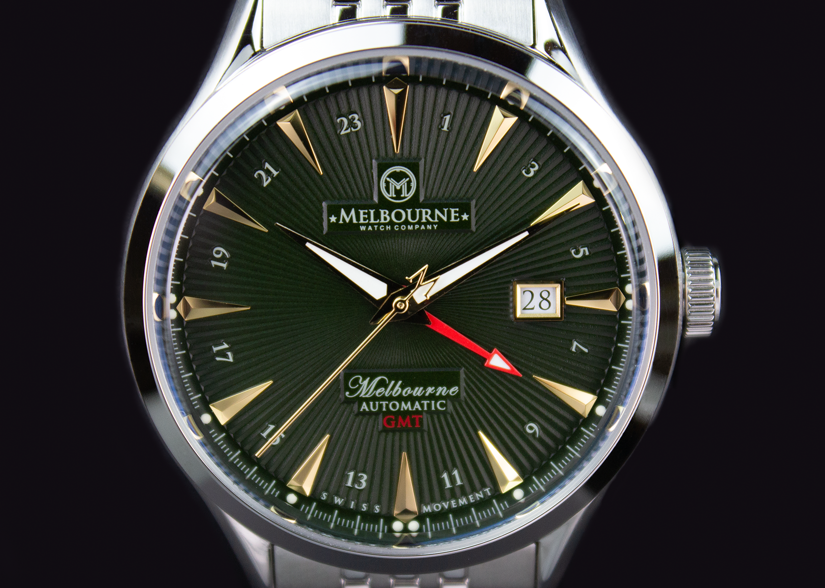 Melbourne Watch Company Melbourne Auto GMT Green